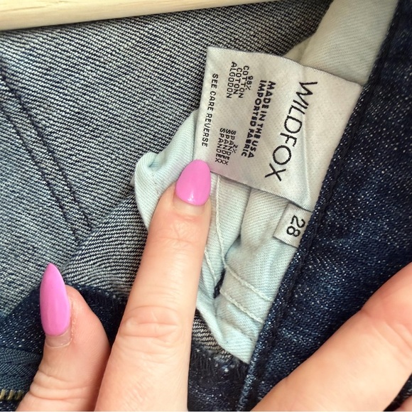 WildFox Dark Blue Distressed Skinny Jeans - Picture 10 of 14